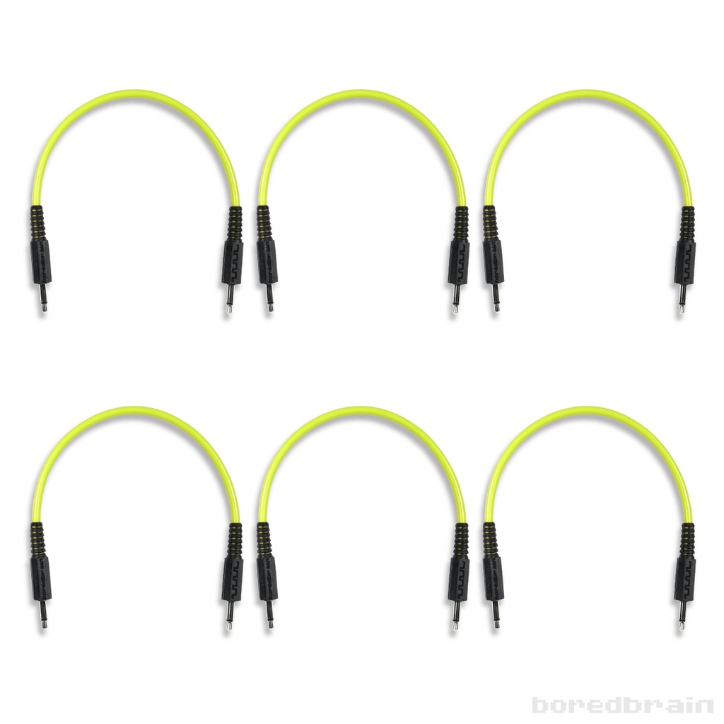 6-inch Nuclear Yellow 6-Pack Patch Cables