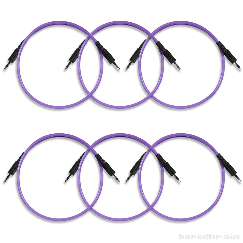 18-inch Amethyst Purple 6-Pack Patch Cables