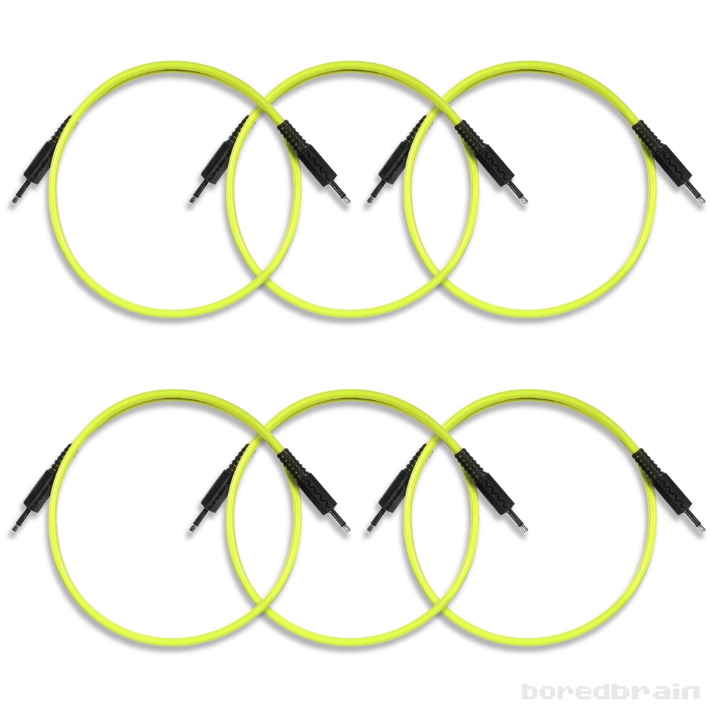 18-inch Nuclear Yellow 6-Pack Patch Cables