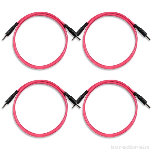 [BB-PC04PK-35TS48PNK] 48-inch Plasmic Pink 4-Pack Patch Cables