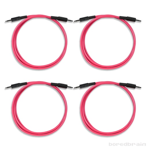 [BB-PC04PK-35TS60PNK] 60-inch Plasmic Pink 4-Pack Patch Cables